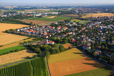 Vue aérienne de Service d'incendie volontaire Alsbach (Municipalité Alsbach-Hähnlein) à le quartier Alsbach in Alsbach-Hähnlein dans le département Hesse, Allemagne