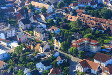 Vue aérienne de Appartements de vacances ABM Apartment House à Bahnhofstr à Zwingenberg dans le département Hesse, Allemagne