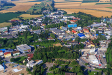 Vue aérienne de Zone commerciale Zeppelinstraße avec AS Trägerde Ideen GmbH et ASEO GmbH à Bensheim dans le département Hesse, Allemagne