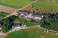 Vue aérienne de Krämerhof à Einhausen dans le département Hesse, Allemagne