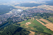 Enregistrement par drone de Quartier Graben in Graben-Neudorf dans le département Bade-Wurtemberg, Allemagne