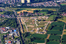 Vue oblique de Nouvelle zone de développement Paul-Klee-Ring à Wörth am Rhein dans le département Rhénanie-Palatinat, Allemagne