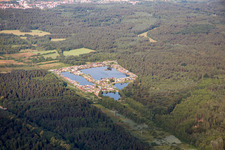 Vue aérienne de Camping de Königsbruch à le quartier Vogelbach in Bruchmühlbach-Miesau dans le département Rhénanie-Palatinat, Allemagne