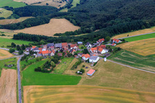 Vue aérienne de Quartier de Kreuzhof à le quartier Heimkirchen in Niederkirchen dans le département Rhénanie-Palatinat, Allemagne