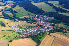 Vue oblique de Gundersweiler dans le département Rhénanie-Palatinat, Allemagne