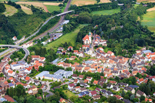 Vue aérienne de Winnweiler dans le département Rhénanie-Palatinat, Allemagne