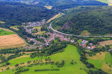 Vue oblique de Winnweiler dans le département Rhénanie-Palatinat, Allemagne