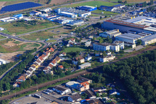 Vue aérienne de Rheintalbahnstraße à Waghäusel dans le département Bade-Wurtemberg, Allemagne