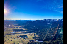 Vue aérienne de Brauneck vu du nord à Lenggries dans le département Bavière, Allemagne