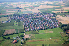 Quartier Ottersheim in Ottersheim bei Landau dans le département Rhénanie-Palatinat, Allemagne vue d'en haut