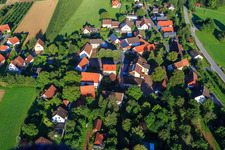 Vue aérienne de Hôtel Schlossberg à le quartier Thuisbrunn in Gräfenberg dans le département Bavière, Allemagne