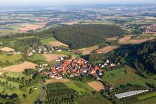 Vue aérienne de Quartier Oberehrenbach in Leutenbach dans le département Bavière, Allemagne