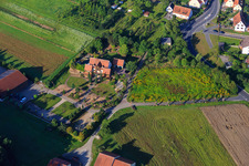 Vue aérienne de Construction de jardins et d'aménagements paysagers à Regenfuß à le quartier Adlitz in Marloffstein dans le département Bavière, Allemagne