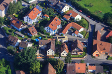 Vue aérienne de Lame d'épervier à le quartier Frauenaurach in Erlangen dans le département Bavière, Allemagne