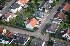 Vue aérienne de Maxburgstr à le quartier Billigheim in Billigheim-Ingenheim dans le département Rhénanie-Palatinat, Allemagne
