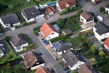 Maxburgstr à le quartier Billigheim in Billigheim-Ingenheim dans le département Rhénanie-Palatinat, Allemagne vue d'en haut