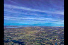 Vue aérienne de Le lac de Starnberg vu du sud-est à Starnberger See dans le département Bavière, Allemagne