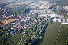 Quartier Freistett in Rheinau dans le département Bade-Wurtemberg, Allemagne hors des airs