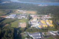 Quartier Freistett in Rheinau dans le département Bade-Wurtemberg, Allemagne depuis l'avion