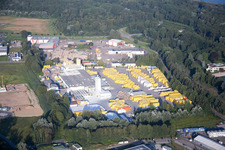 Vue d'oiseau de Quartier Freistett in Rheinau dans le département Bade-Wurtemberg, Allemagne