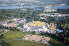 Vue aérienne de Xella Allemagne à le quartier Freistett in Rheinau dans le département Bade-Wurtemberg, Allemagne