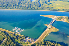Vue aérienne de Barrage du Rhin GZG d'Ottenheim à le quartier Nonnenweier in Schwanau dans le département Bade-Wurtemberg, Allemagne