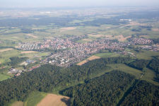 Vue aérienne de Nonnenweier à Schwanau dans le département Bade-Wurtemberg, Allemagne