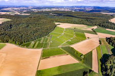 Vue aérienne de Hasensprung (viticulture) à le quartier Jöhlingen in Walzbachtal dans le département Bade-Wurtemberg, Allemagne