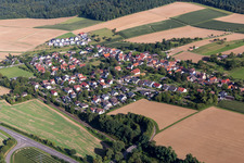 Vue aérienne de Quartier Dürrenbüchig in Bretten dans le département Bade-Wurtemberg, Allemagne