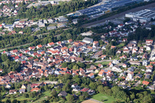 Vue aérienne de Quartier Rinklingen in Bretten dans le département Bade-Wurtemberg, Allemagne