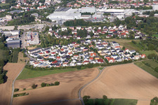 Vue aérienne de Rue Wilhelm Maybach à Bretten dans le département Bade-Wurtemberg, Allemagne