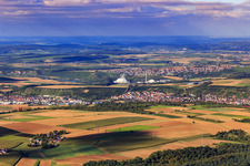 Vue aérienne de Centrale nucléaire de Neckarwestheim, EnBW Kernkraft GmbH du sud-ouest à Gemmrigheim dans le département Bade-Wurtemberg, Allemagne
