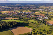 Vue aérienne de Du sud à le quartier Maubach in Backnang dans le département Bade-Wurtemberg, Allemagne