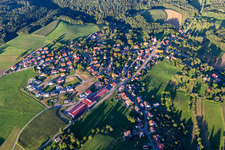 Vue aérienne de Quartier Kirchenkirnberg in Murrhardt dans le département Bade-Wurtemberg, Allemagne