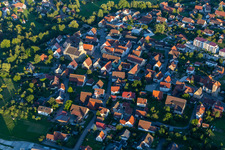 Vue aérienne de Bühlertann dans le département Bade-Wurtemberg, Allemagne