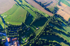 Vue aérienne de Golf et Country Club Schloss Liebenstein eV à Neckarwestheim dans le département Bade-Wurtemberg, Allemagne