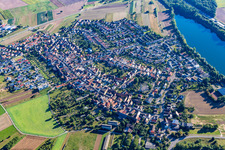 Vue aérienne de Quartier Büchenau in Bruchsal dans le département Bade-Wurtemberg, Allemagne