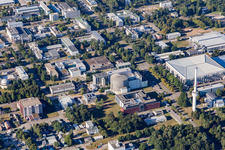 Vue d'oiseau de KIT Nord à le quartier Leopoldshafen in Eggenstein-Leopoldshafen dans le département Bade-Wurtemberg, Allemagne