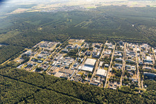 Quartier Leopoldshafen in Eggenstein-Leopoldshafen dans le département Bade-Wurtemberg, Allemagne vu d'un drone