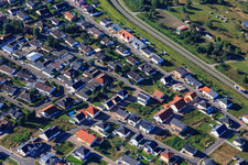Vue aérienne de Forstlandallee à Jockgrim dans le département Rhénanie-Palatinat, Allemagne