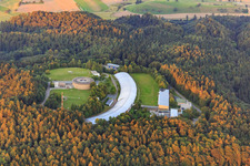 Vue aérienne de Usine de distribution d'eau de Sipplinger Berg à le quartier Nesselwangen in Überlingen dans le département Bade-Wurtemberg, Allemagne