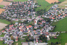 Vue aérienne de Quartier Liggersdorf in Hohenfels dans le département Bade-Wurtemberg, Allemagne