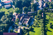 Vue aérienne de Complexe immobilier du monastère des Augustins avec centre d'éducation pour adultes à Inzigkofen dans le département Bade-Wurtemberg, Allemagne