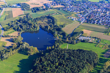 Vue aérienne de Camping Böhringen à Seelebad Böhringen à le quartier Böhringen in Radolfzell am Bodensee dans le département Bade-Wurtemberg, Allemagne