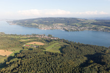 Vue aérienne de Steckborn dans le département Thurgovie, Suisse