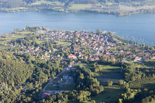 Vue aérienne de Du nord à le quartier Wangen in Öhningen dans le département Bade-Wurtemberg, Allemagne