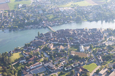 Vue aérienne de Stein am Rhein dans le département Schaffhouse, Suisse