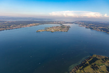 Vue aérienne de Reichenau dans le département Bade-Wurtemberg, Allemagne