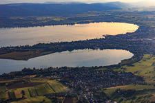 Vue aérienne de Quartier Markelfingen in Radolfzell am Bodensee dans le département Bade-Wurtemberg, Allemagne