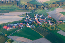 Vue aérienne de Quartier de Sahlenbach à le quartier Aach-Linz in Pfullendorf dans le département Bade-Wurtemberg, Allemagne